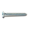 Midwest Fastener Sheet Metal Screw, #12 x 2 in, Zinc Plated Steel Flat Head Phillips Drive, 100 PK 03035